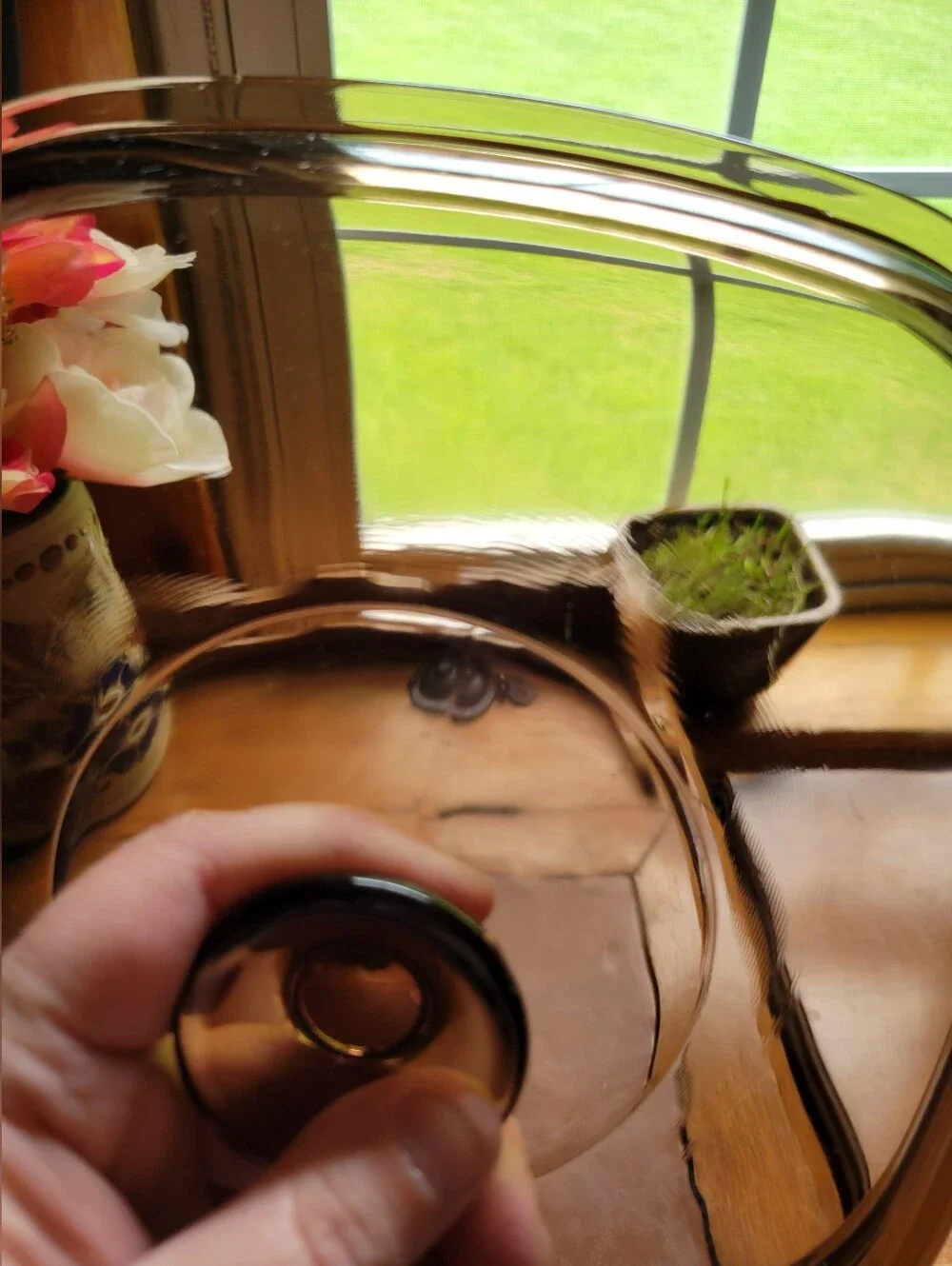 Pyrex Amber Glass Lid #A-12-C, Replacement Cover for A-5-B Casserole Dish 9.75